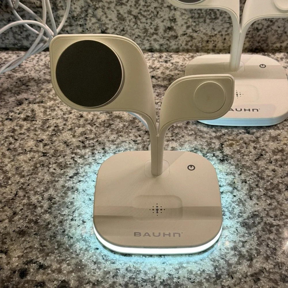 2 PACK‎ - 3 IN 1 WIRELESS CHARGING STATION YM-UD22 CHARGING CHARGER NIGHT LIGHT